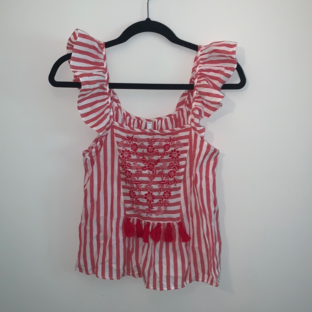 Zara Ruffle Sleeve Top